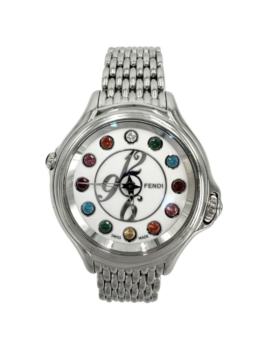 Fendi Watch Crazy Carat White Dial Quartz Stainless Steel